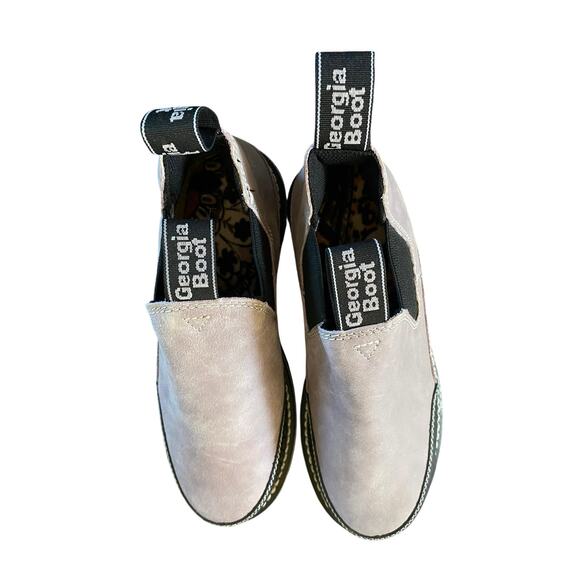 Georgia Boot Black and Lilac Grey Slip on Romeos - Picture 3 of 5